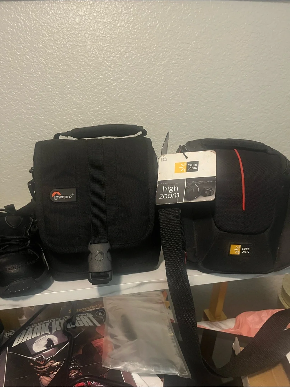 Aventura Black Camera Pouch with Shoulder Strap/Lowepro without strap. 2 Bags!